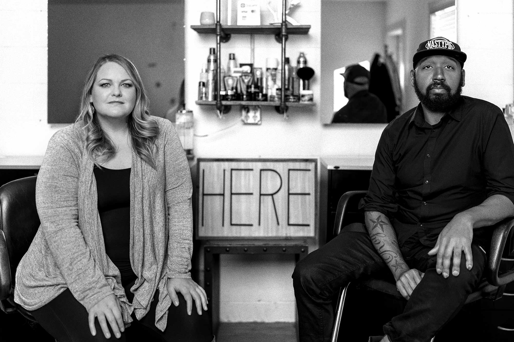 Laura and KAmeron at the shop